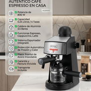 Cafetera Espresso ROYAL 4 Tazas | $95 USD | Envío Gratis | Factura y Garantía | 800W con Espumador Integrado - Img 57720437