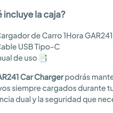 Cargador de Carro 38W con doble Puerto USB y Tipo C PD 20W + QC3 18 W. Carga rápida - 1Hora GAR241 🌐 $6.24 - 3/3