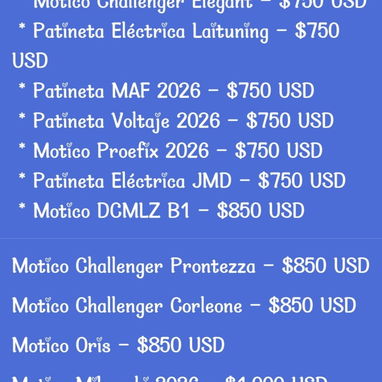 Patinetas y Moticos Eléctricas, Bicimotos y Motos Eléctricas, Motos de Gasolina (Automáticas y Deportivas) y Triciclos - 2/10