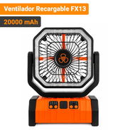Ventilador Recargable FX13 Batería de 20000 mAh y Luz LED - Img 57101302