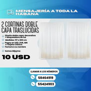 2 CORTINAS DOBLE CAPA 💲Precio especial: 10 USD - Img 55164171