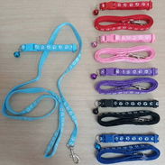 Collar con cascabel y correa chiquita para mascotas. Cómodo, ligero y de diseño tierno. - Img 55892543
