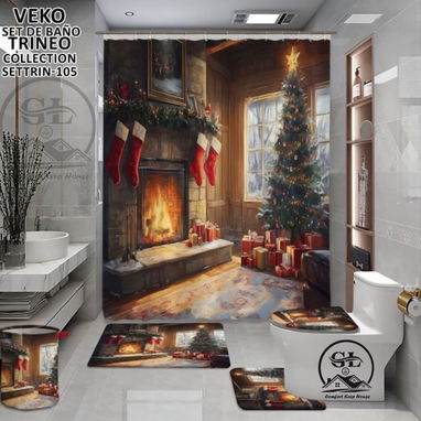 Set de baño 5 piezas tema Navideño - 2/10