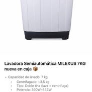 Lavadora semiautomatica Milexus 7kg. Nueva en caja - Img 55318462