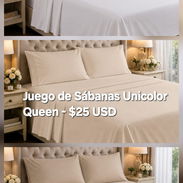 Juegos de Sábanas Unicolor Queen - Img 57136208