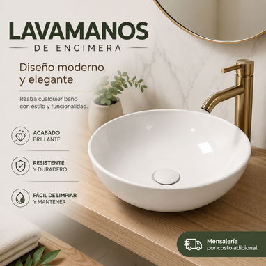 LAVAMANOS DE ENCIMERA REDONDO Y CUADRADO ✨🚿 (Y) 110 USD - 2/3