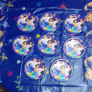 mantel y platos para cumpleaños - 5/6