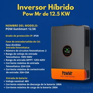 Inversor Híbrido Pow Mr de 12.5 KW 110v y 220v - Img 58014500