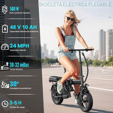 🚲 SE VENDE BICICLETA ELÉCTRICA LELEKUAI T1 PLEGABLE NUEVA EN SU CAJA USTED LA ABRE🚲 - Img 123051591