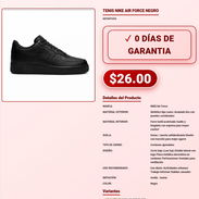 TENIS NIKE AIR FORCE NEGRO . - Img 57882436