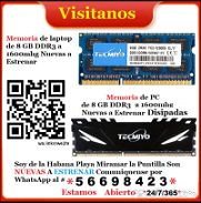 Memoria Ram de 8 GB DDR3 de Laptop y PC Mi WhatsApp    👉 Wa.Me//+5356698423 👈 - Img 45801467