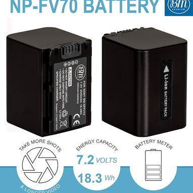 4 Batería NP-FV70 Premium para Videocámaras – Mayor autonomía y carga estable y su cargador. - Img 114647071