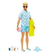 Mattel Barbie Ken Doll with Swim Trunks and Beach-Themed Accessories 30 cm - Img 58334700