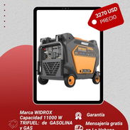Planta Eléctrica WIDROX 11000W, TRIFUEL de gasolina y gas, 110/220V - Img 56083187