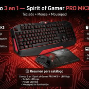 Vendo Combo 3 en 1 Spirit of Gamer Mouse/Teclado Led Rojo/Mousepad - Img 56544189