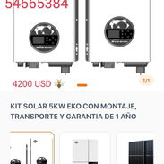 Kit solar 5KW con montaje, transporte, 1 ño garantía - Img 56026772