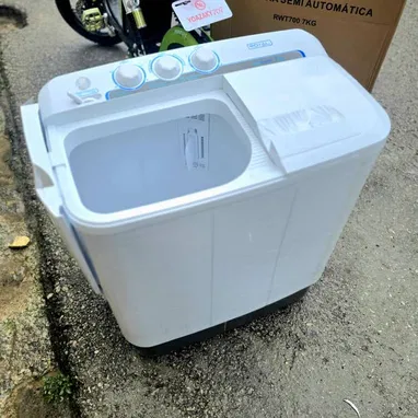 LAVADORA SEMIAUTOMÁTICA  MARCA ROYAL  7KGS COLOR BLANCO DOBLE TINA CON PALANCA DE ENJUAGUE  MEDIDAS:760X453X885  185usd - Img 122497648