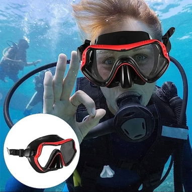Set de buceo con máscara con cristal polarizado y snorkel. - Img 122767809