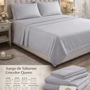 Juego de Sábanas Unicolor Queen (CV) - Img 55302175
