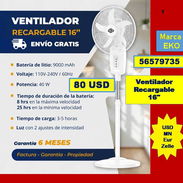 FG-Ventilador de Pedestal Recargable de 16 pulg...80 USD....Garantía 6 meses ENVIO INCLUIDO - Img 55599264