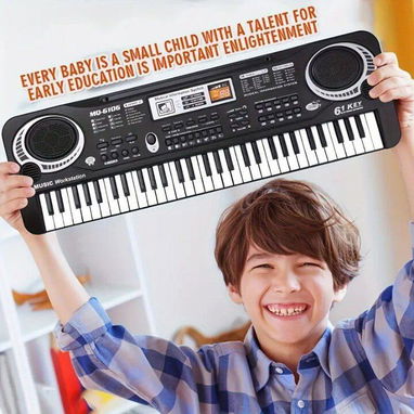 Pianola electrónica y micrófono para principiantes, niñas y niños. | 6 canciones de demostrac... | videojuegoshabana.com - Img 122911439