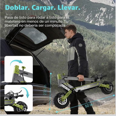 Carriola/Scooter/Patinete eléctrico 1500W 70 km autonomía - Img 127749694