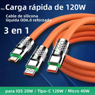 Cable reforzado 3 en 1. Cable USB. - Img 124809241