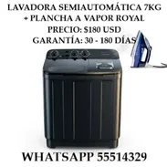 LAVADORA SEMIAUTOMÁTICA 7KG + PLANCHA A VAPOR ROYAL, ENTREGA DE FACTURA, VARIEDAD DE OFERTAS ESPECIALES, ETC - Img 54485389