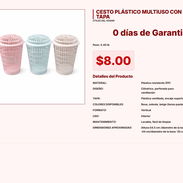 Ideal para mantas es este Cesto plástico multiuso con tapa de 8 USD VPT#-0084 - Img 55434564