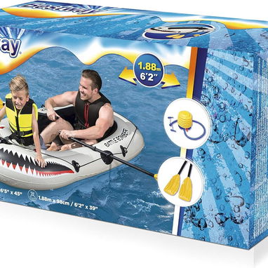 Botes inflables Bestway 61108 Dinghy Battle Bomber con accesorios, 187.96cm x 98 cm - Img 118328659