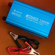 Inversor de 12v a 110v 1200w ,con salida de corriente y puerto usb ,con fan de enfriamiento,sus cables para batería - Img 57702052