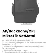AP/Backbone/CPE MikroTik NetMetal. Modelo: MikroTik NetMetal 5SHPacD - Img 54694253