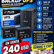 NEW EN CAJA BACKUP UPS APLUS 1500VA 900 WATTS 110V 10 PUERTOS 2 BATERÍAS INCLUIDAS DE 12V 9AH - Img 57994654