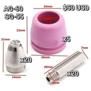 Juego de 45 accesorios consumibles para cortador de plasma - Img 54210639