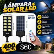 Lámparas Solares de Alta Potencia 400wh con Panel Solar Ideales para Negocios, Patios y Exteriores. - Img 57613095