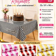Manteles de nylon cromado rayados 1020 cup - Img 56581817