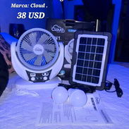 Ventilador recargable marca cloud con panel y bombillos - Img 56977113
