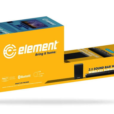 Barra de sonido 2.1. ELEMENT. Barra de Sonido: ⭐ 30W x 2 Largo 80cm Ancho 6cm Alto 6cm. -Subwoofer ⭐60W Largo 37cm. - Img 117527015