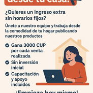 OJO!!!!OFERTA DE EMPLEO DESDE SU CASA!!!! Se buscan gestores de venta por cada venta ganan 7000cup pueden ser - Img 51695084