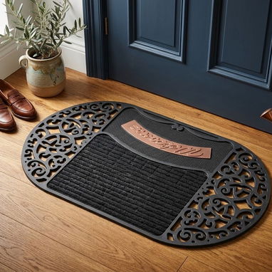 💁‍♀️Alfombras Welcome engomadas  ✅Medidas: 75 cm x 45 cm  💵$8 usd - 5/7