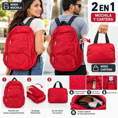 MOCHILA ESTILO BOLSITA* Mochila ligera y práctica para el uso diario, viajes y mas. 💰13 USD. - 2/2