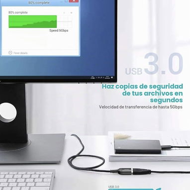 Extensiones USB3.0 para su computadora, laptop o televisor de 1 metro de largo, máxima calidad de fabricación… - 4/5