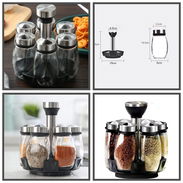 💫 Organizador de condimentos – set de 6 pomos de vidrio - Img 55726474