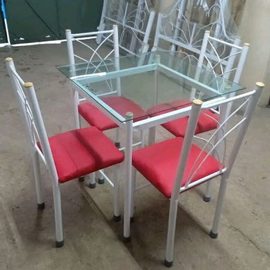 JUEGOS DE COMEDOR DE TUBOS CON CRISTAL DE 4 Y 6 SILLAS - Img 120111661