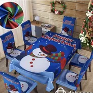 💜Juego de 7 piezas Mantel para mesa con 6 Cobertores para sillas Medidas: Mantel:152cm x 228cm Cobertores: 40-50cm/40-6 - Img 58158493