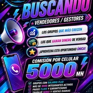 Buscamos gestores para ventas de celulares, tenemos las mejores comisiones incluidas en el precio. Llámanos!!! - Img 55164709