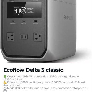 EkoFlow🔋 Todos los modelos⚡Delta 2 | Delta 3, Classic, Plus, Max | Delta Pro | Delta Pro 3 | Y muchísimo más - 3/4