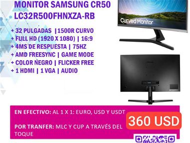 Contamos con un monitor nuevo a estrenar Samsung CR50 Curvo de modelo LC32R500FHNXZA-RB | 360USD | 32 Pulgadas - Img 62744796