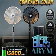 Ventilador recargable con panel solar; 15000mhamp - Img 56540638