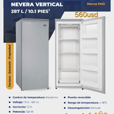 Nevera Vertical 8.5 y 10.1 pies³ - Img 119237677
